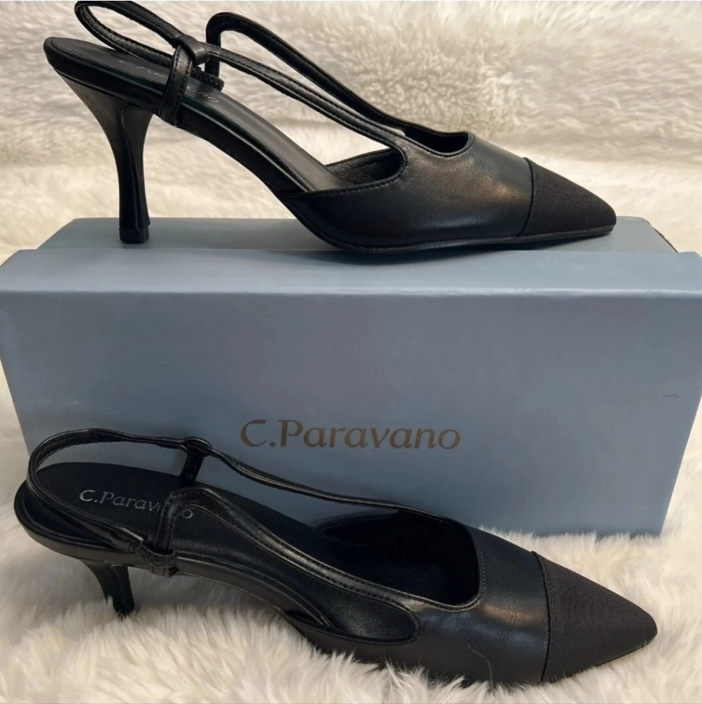 Black Slingback Stiletto Heels